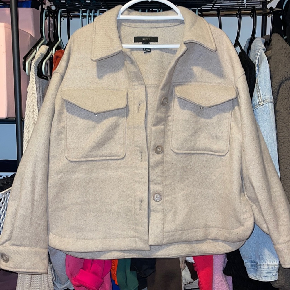 Cropped shacket